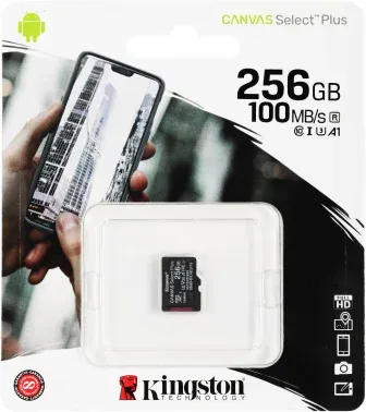 Флеш карта microSDXC 256GB Kingston SDCS2/256GBSP Canvas Select Plus w/o adapter - фото 5