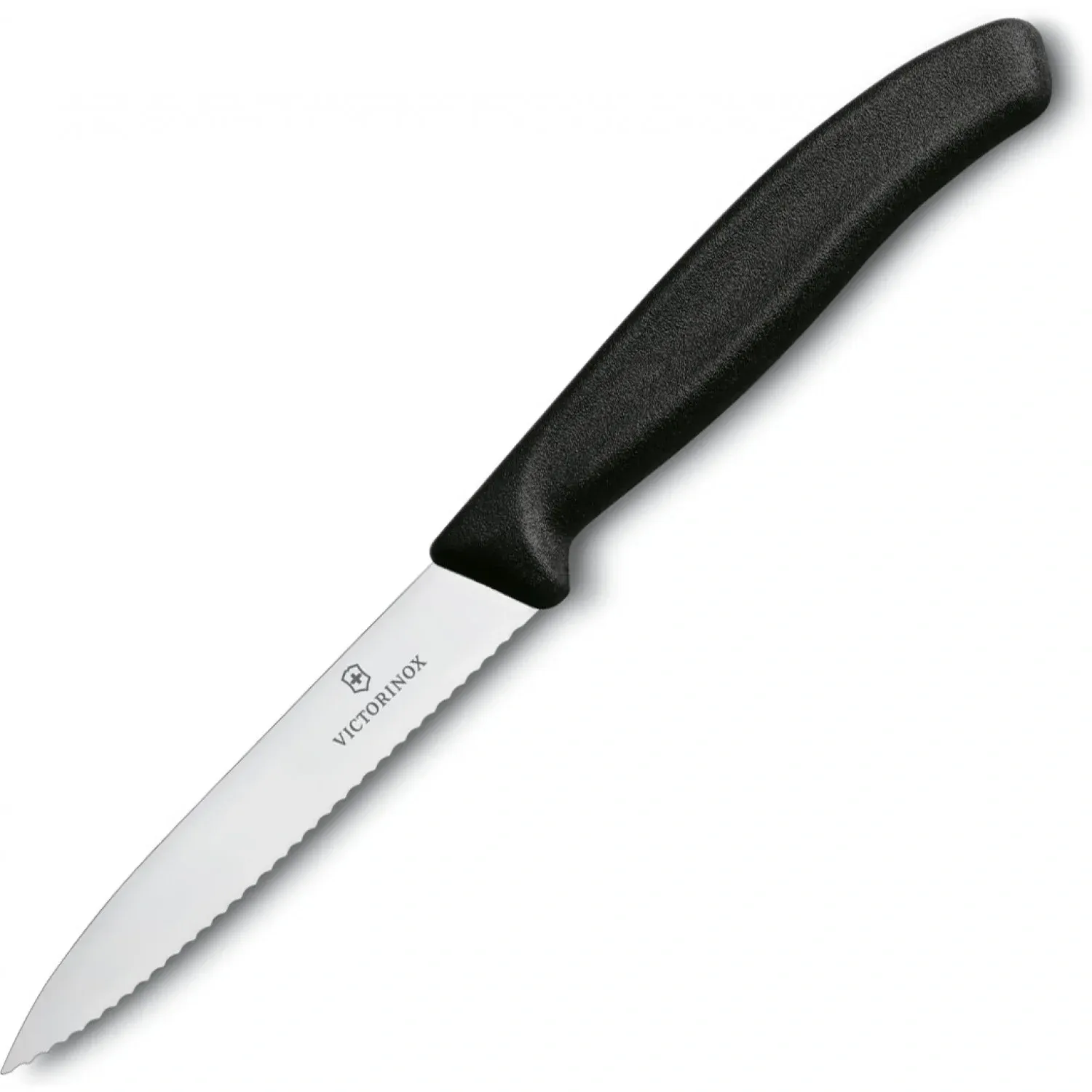 Нож кухонный Victorinox Swiss Classic 6.7733 стальной для чистки овощей и фруктов лезв.100мм серрейт. заточка черный - фото 5