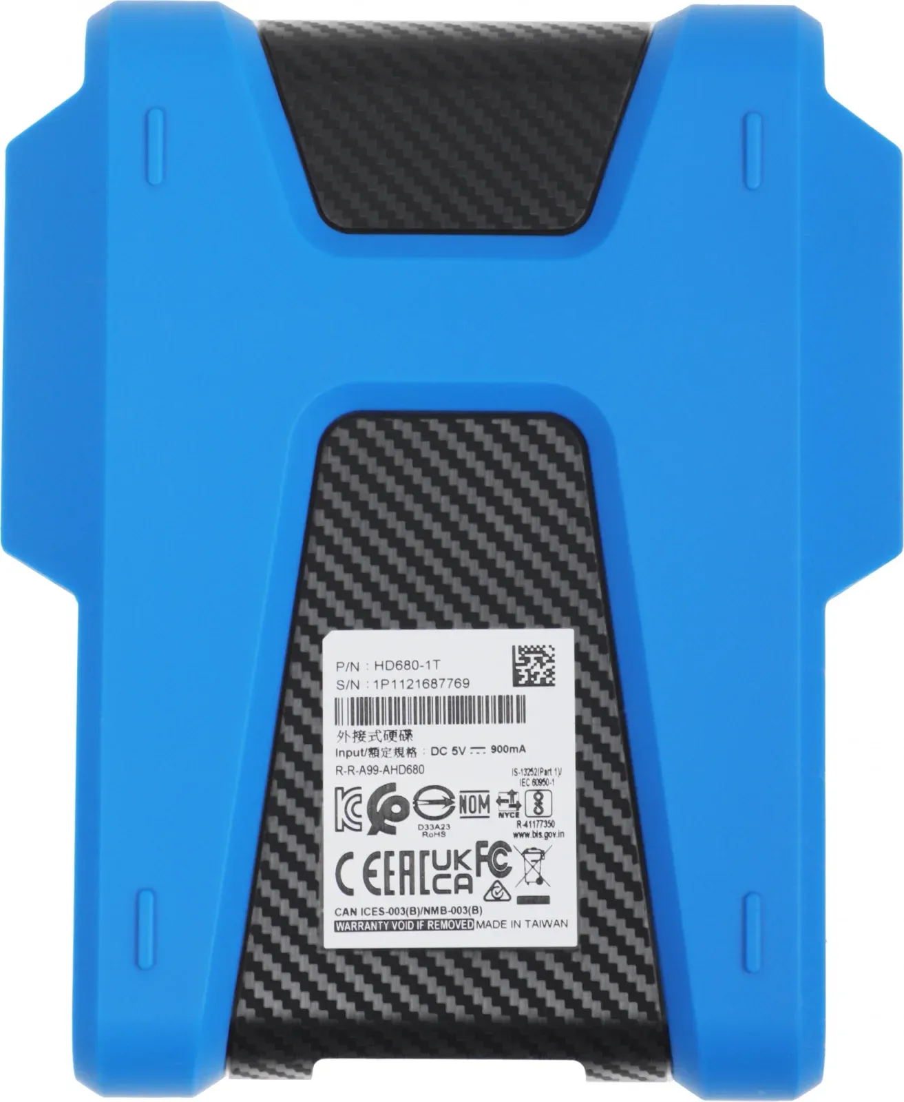 Жесткий диск A-Data USB3.0 1TB AHD680-1TU31-CBL HD680 DashDrive Durable 2.5 синий - фото 5