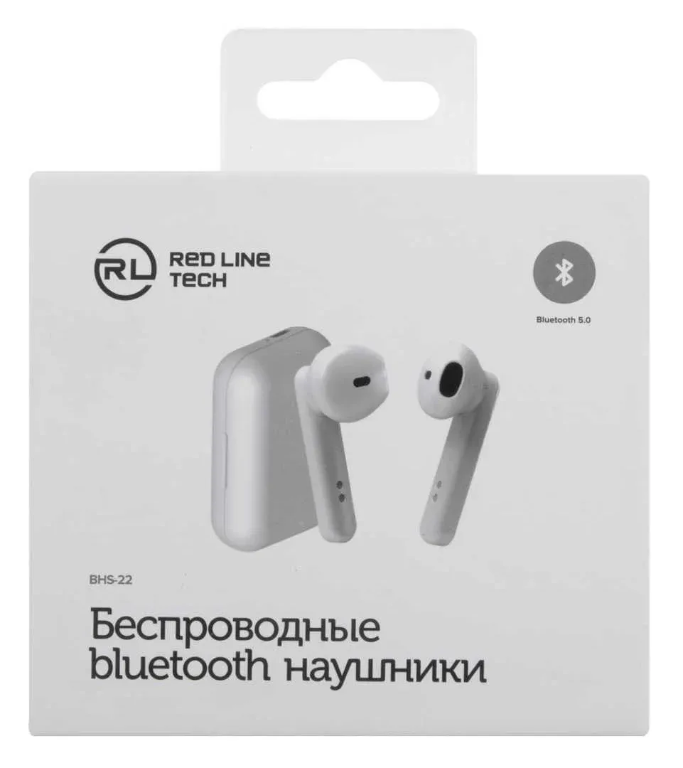 Гарнитура вкладыши Redline BHS-22 белый беспроводные bluetooth в ушной раковине УТ000019149 - фото 3