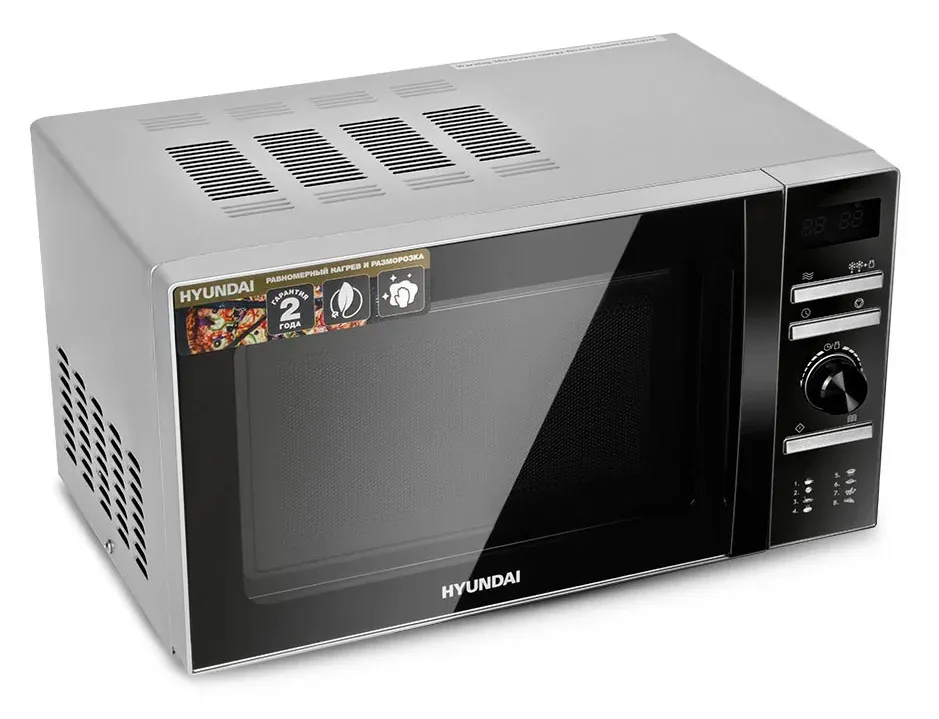 Микроволновая Печь Hyundai HYM-D3026 20л. 700Вт серебристый, 20 л - фото 3