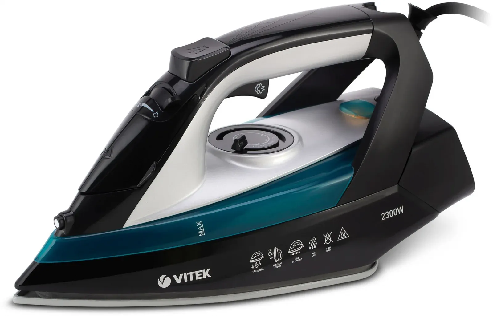 Утюг Vitek VT-8324 2300Вт черный/зеленый - фото 5