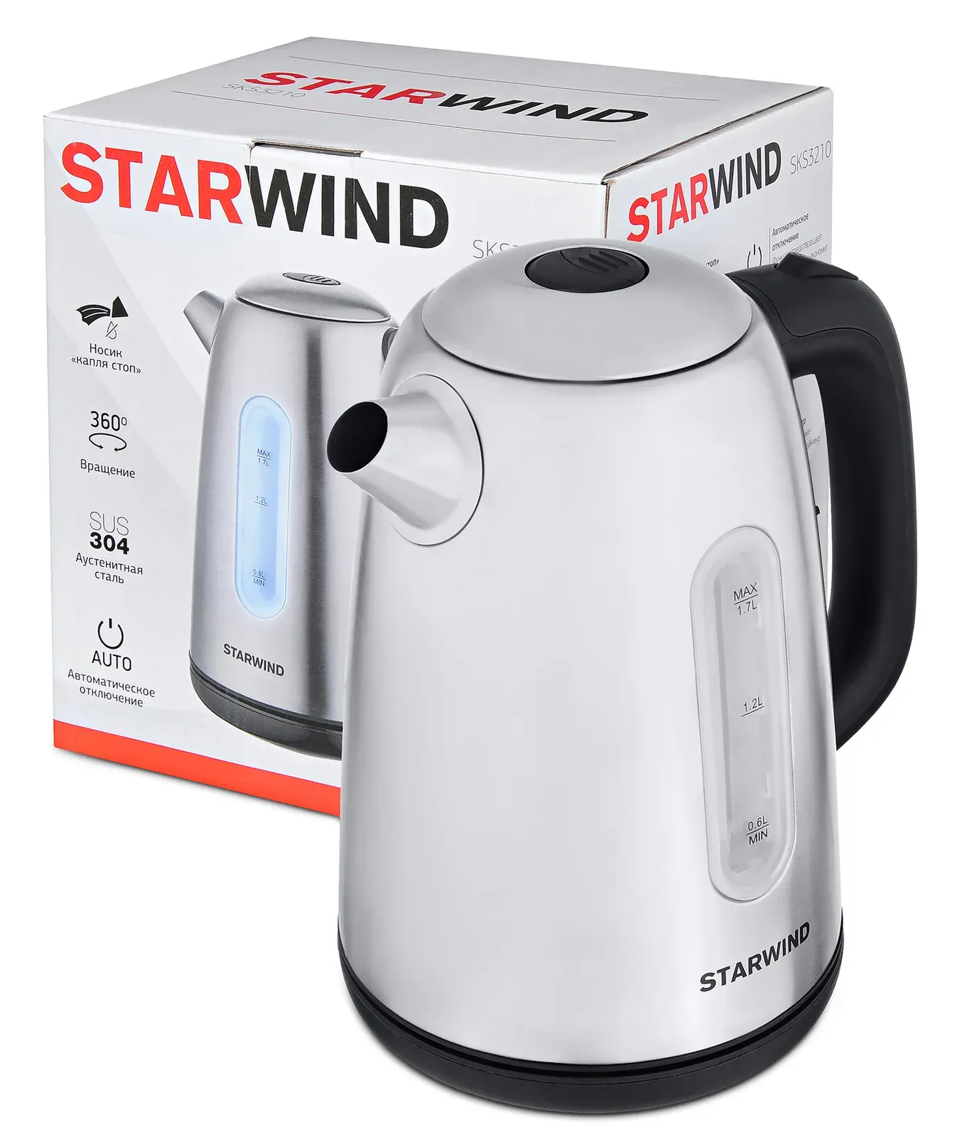 Чайники STARWIND SKS3210 серебристый - фото 4