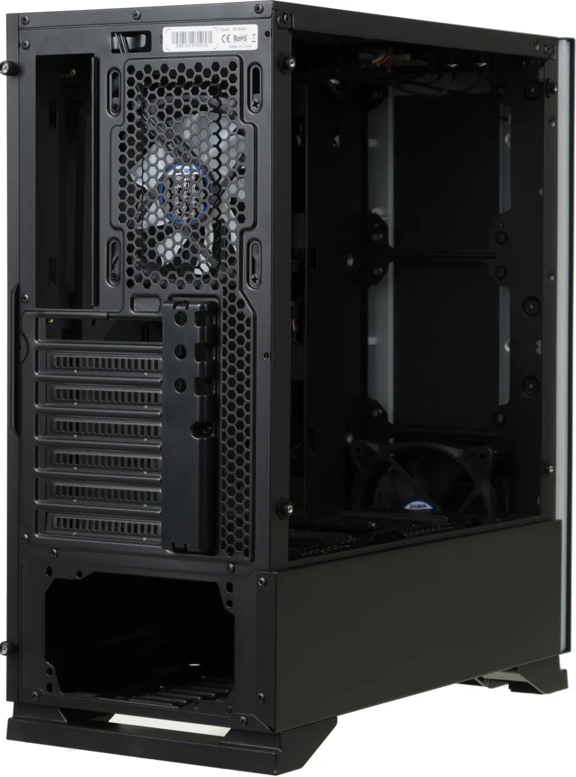 Корпус Zalman S5 черный без БП ATX 6x120mm 2x140mm 2xUSB2.0 1xUSB3.0 audio bott PSU - фото 5