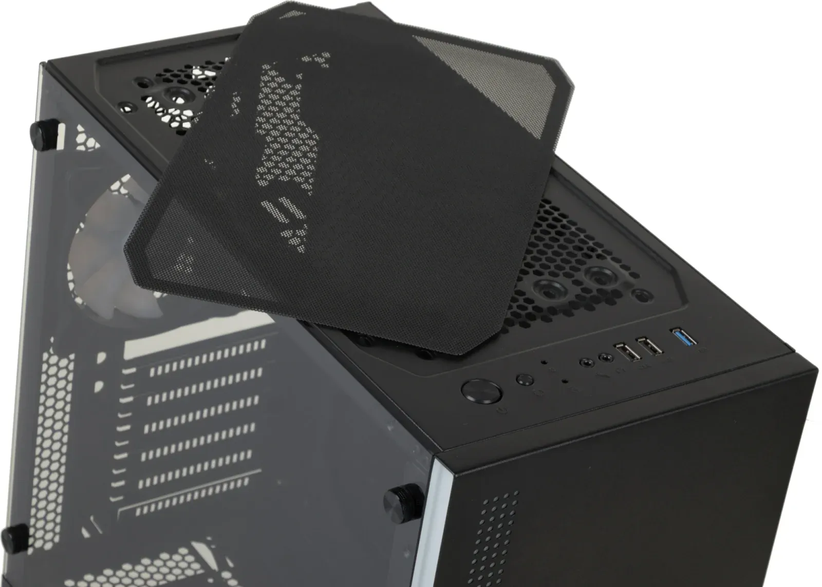 Корпус Zalman S5 черный без БП ATX 6x120mm 2x140mm 2xUSB2.0 1xUSB3.0 audio bott PSU - фото 8