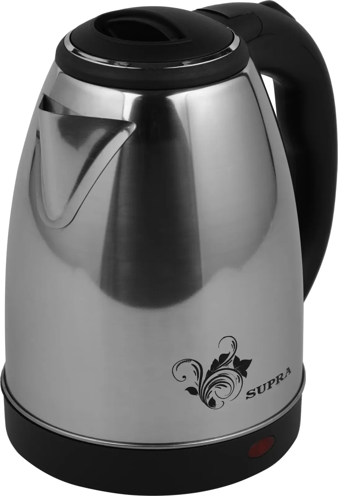 Чайник электрический Supra KES-1802S 1.8л. 1500Вт нержавеющая сталь/черный корпус: металл/пластик - фото 2