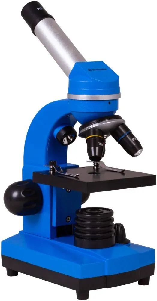 Микроскоп Bresser Junior Biolux SEL монокуляр 40-1600x на 3 объектива синий - фото 5