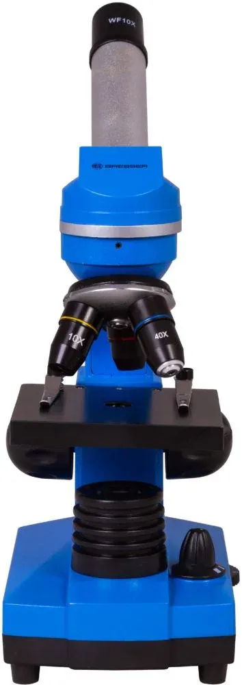 Микроскоп Bresser Junior Biolux SEL монокуляр 40-1600x на 3 объектива синий - фото 6