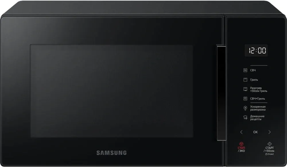Микроволновая Печь Samsung MG23T5018AK/BW 23л. 800Вт черный, 23 л - фото 2
