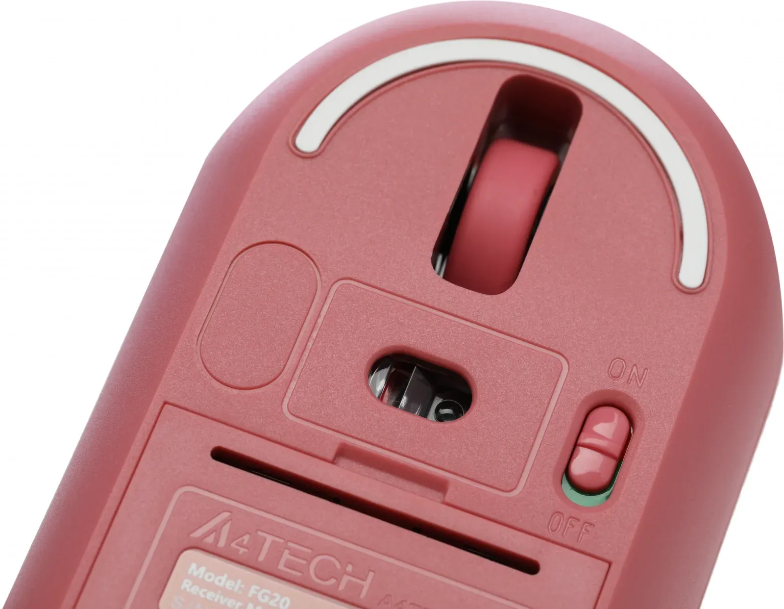 Мышь A4Tech Fstyler FG20 розовый оптическая 2000dpi беспров. USB для ноутбука 4but FG20 PINK - фото 2