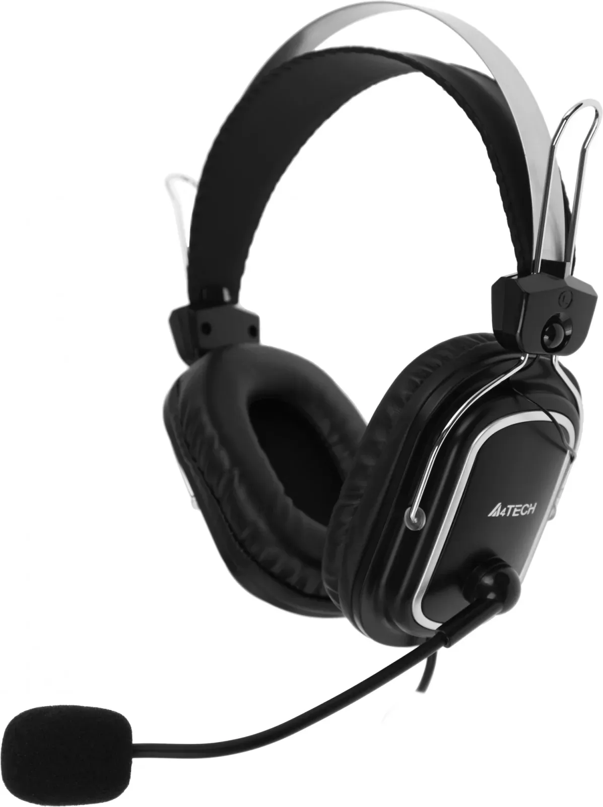 Гарнитуры наушники с микрофоном A4TECH HU-50 черный - фото 1