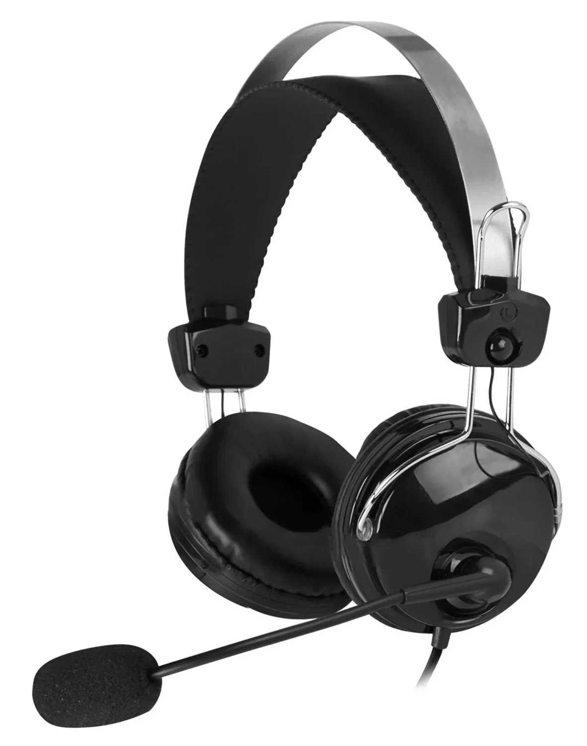 Гарнитуры наушники с микрофоном A4TECH HU-7P черный - фото 2