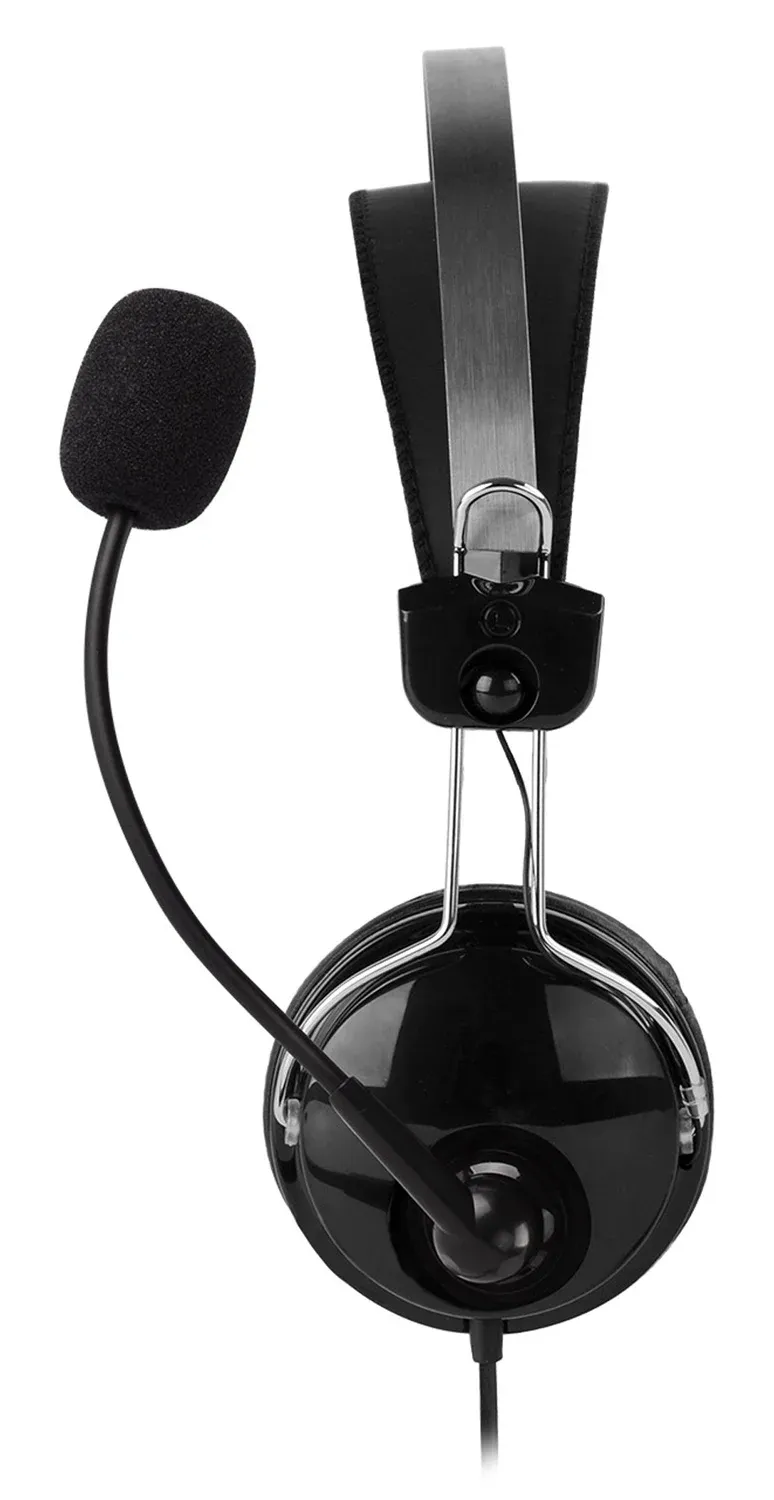 Гарнитуры наушники с микрофоном A4TECH HU-7P черный - фото 3