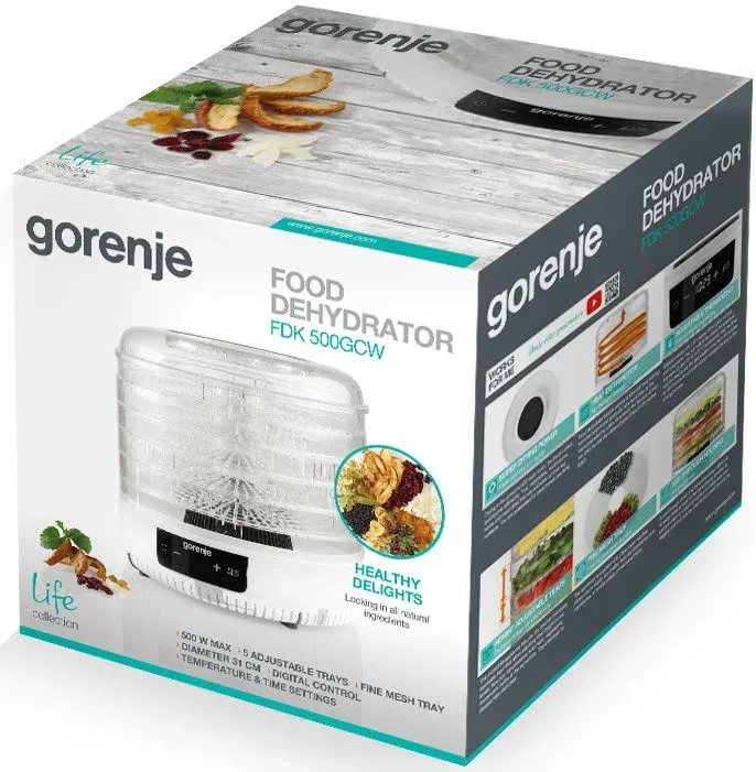 Сушки для овощей и фруктов GORENJE FDK500GCW