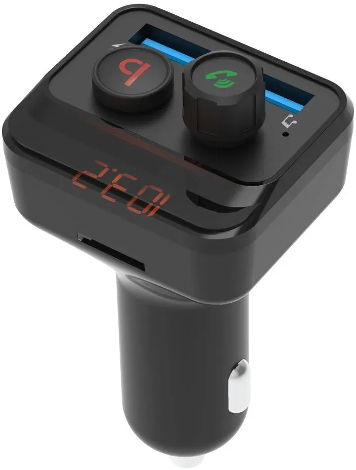 Автомобильный FM-модулятор Ritmix FMT-B100 черный MicroSD BT USB 80000554 - фото 4