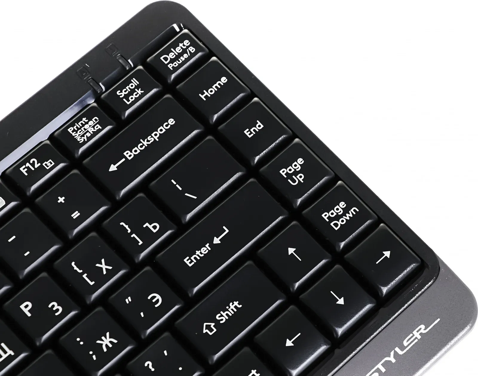 Клавиатура A4Tech FK11 черный USB slim FK11 USB GREY кабель 1.5м - фото 3