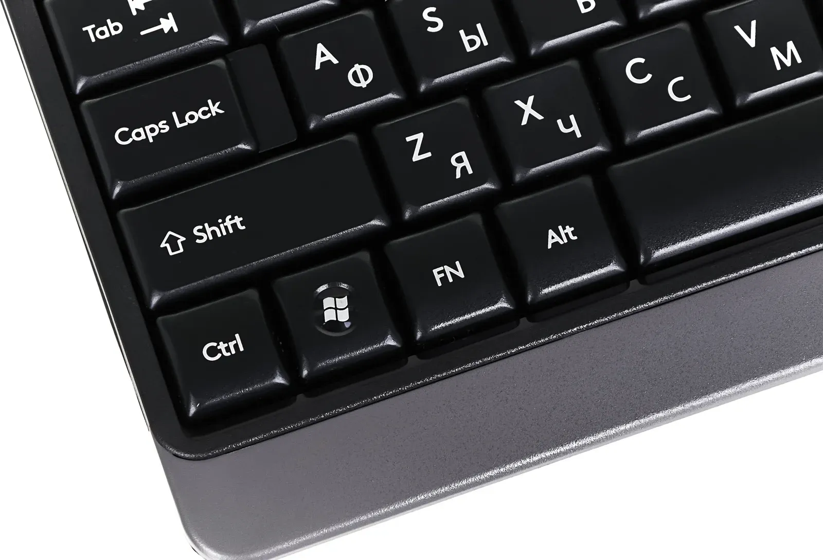 Клавиатура A4Tech FK11 черный USB slim FK11 USB GREY кабель 1.5м - фото 4