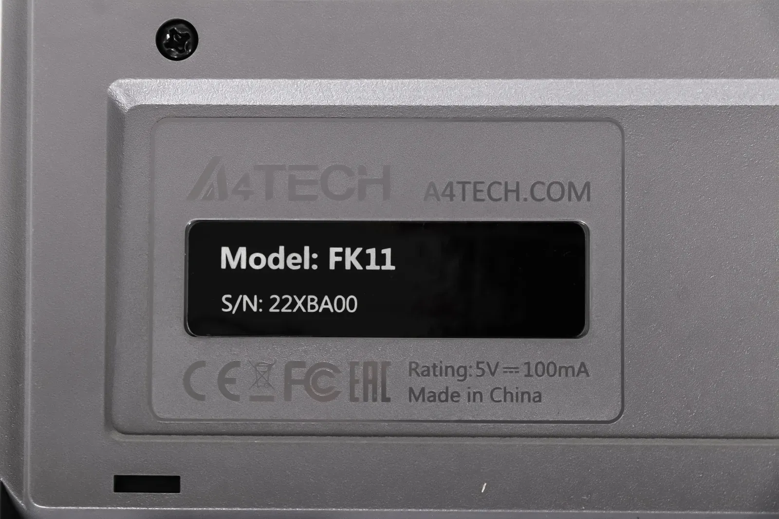 Клавиатура A4Tech FK11 черный USB slim FK11 USB GREY кабель 1.5м - фото 6