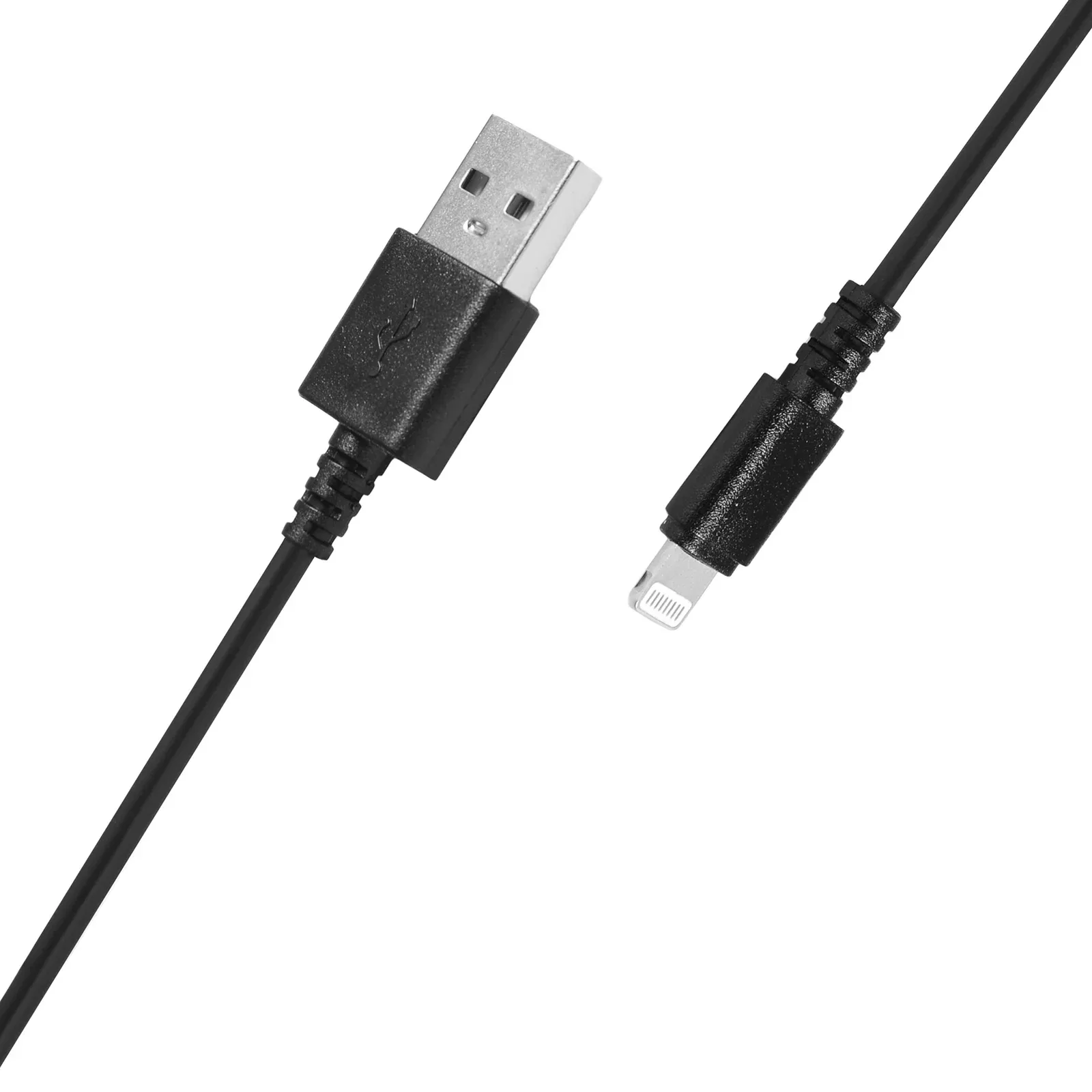 Кабель SunWind USB m-Lightning m 1.2м черный блистер - фото 1