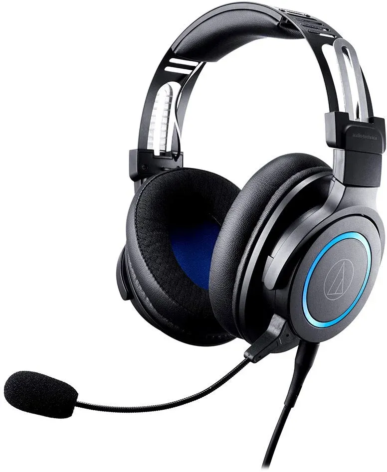 Наушники с микрофоном Audio-Technica ATH-G1 черный/синий 2м мониторные оголовье 80000808 - фото 1
