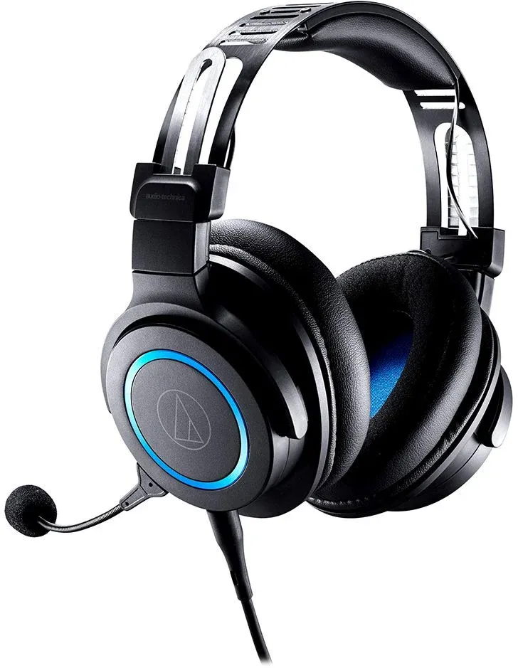 Наушники с микрофоном Audio-Technica ATH-G1 черный/синий 2м мониторные оголовье 80000808 - фото 2
