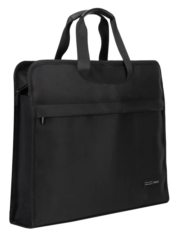 Папка-портфель Deli 63754BLACK 2 отдел. A4 текстиль черный - фото 6