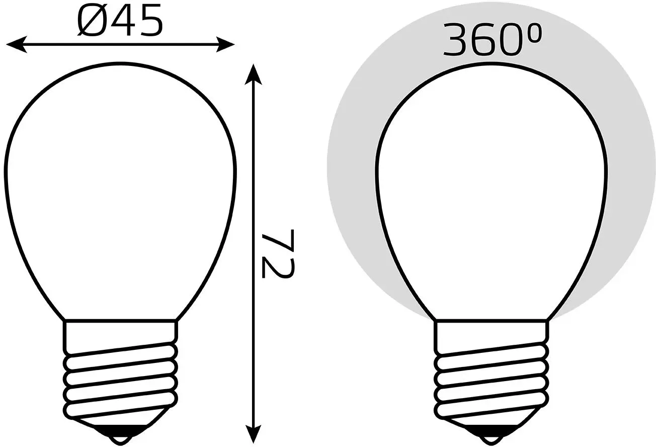 Лампа филам. Gauss Filament 5Вт цок.:E27 шар 220B св.свеч.бел.нейт. упак.:1шт 105202205 - фото 3