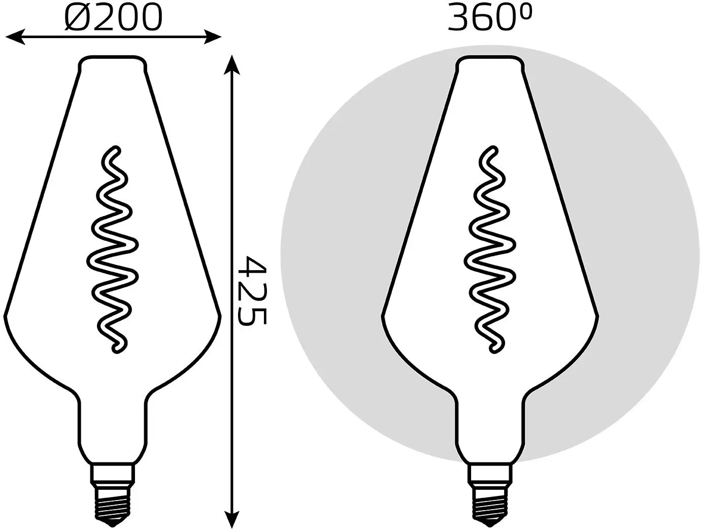 Лампа филам. Gauss Filament Vase 8.5Вт цок.:E27 свеча 220B св.свеч.бел.теп. упак.:1шт 180802005 - фото 2