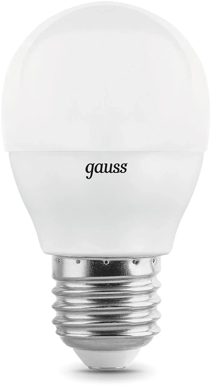 Лампа светодиодная Gauss Elementary 7Вт цок.:E27 шар 220B св.свеч.бел.нейт. упак.:3шт 53227T - фото 4
