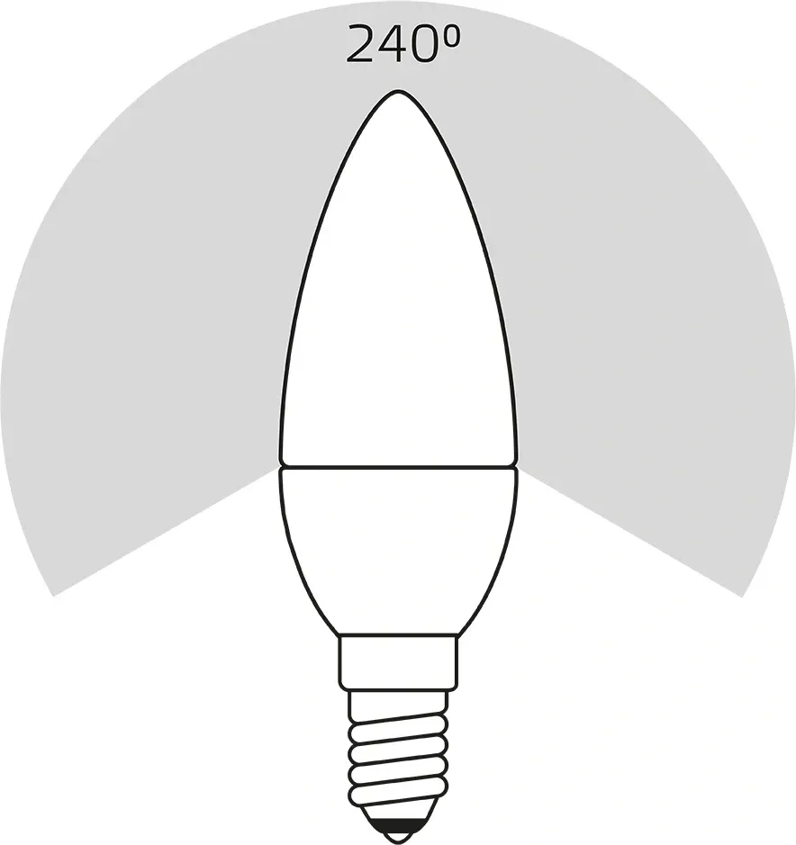 Лампа светодиодная Gauss Elementary 6Вт цок.:E14 свеча 220B св.свеч.бел.нейт. С35 упак.:1шт 33126 - фото 3