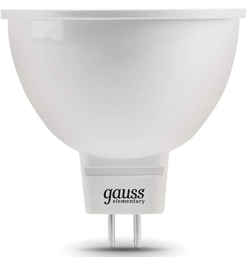 Лампа светодиодная Gauss Elementary MR16 6Вт цок.:GU5.3 спот 220B св.свеч.бел.хол. MR16 упак.:10шт 13536 - фото 4