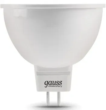 Лампа светодиодная Gauss Elementary MR16 6Вт цок.:GU5.3 спот 220B св.свеч.бел.хол. MR16 упак.:10шт 13536 - фото 7
