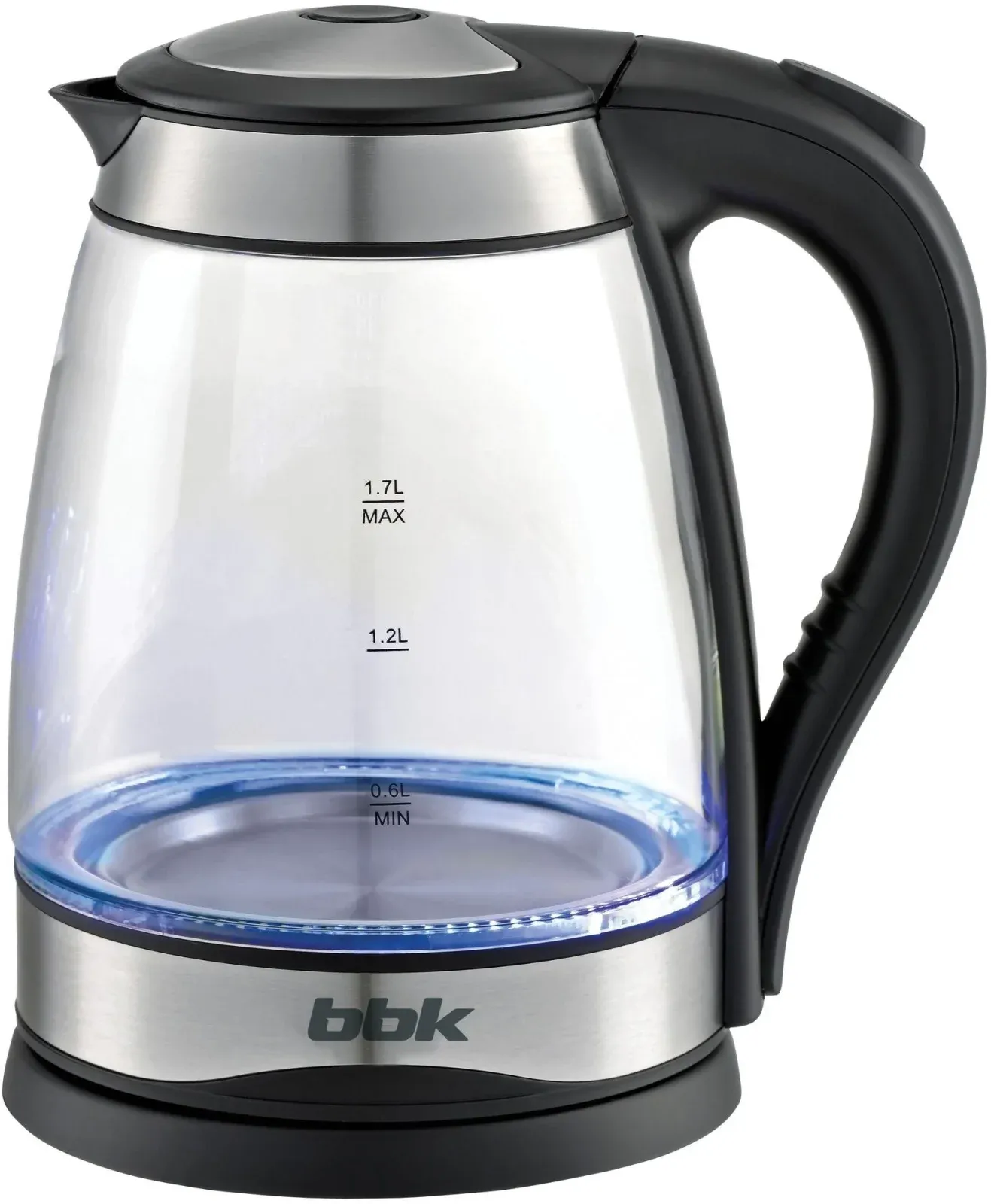 Чайник электрический BBK EK1729G 1.7л. 2200Вт черный корпус: стекло - фото 2