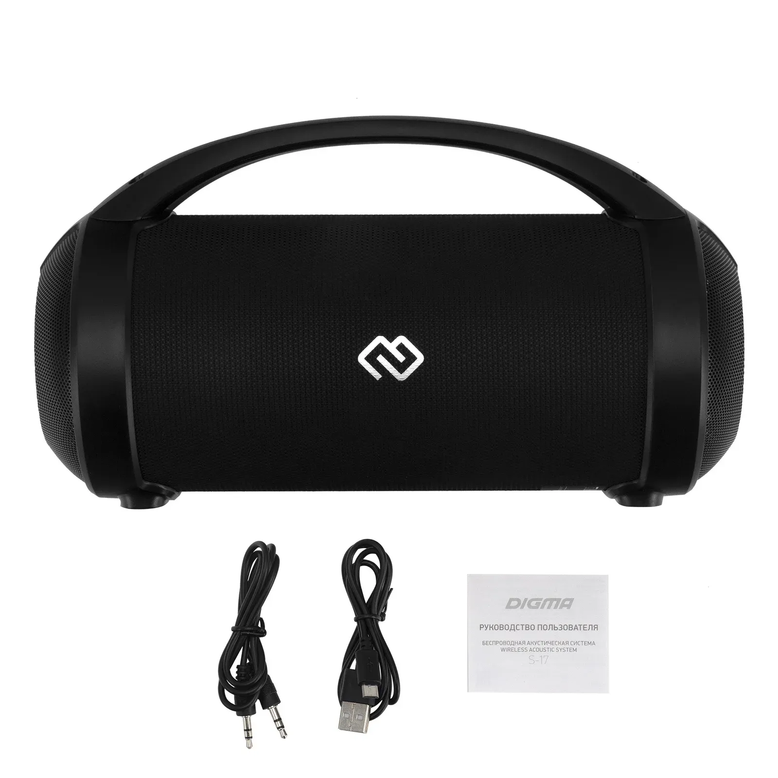 Колонка порт. Digma S-17 черный 8.5W 1.0 BT/3.5Jack/USB 10м 1500mAh - фото 3