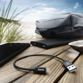 Кабель Hama 00178280 USB m-Lightning m 0.2м черный - фото 3