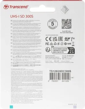Флеш карта SDXC 128GB Transcend TS128GSDC300S w/o adapter - фото 8