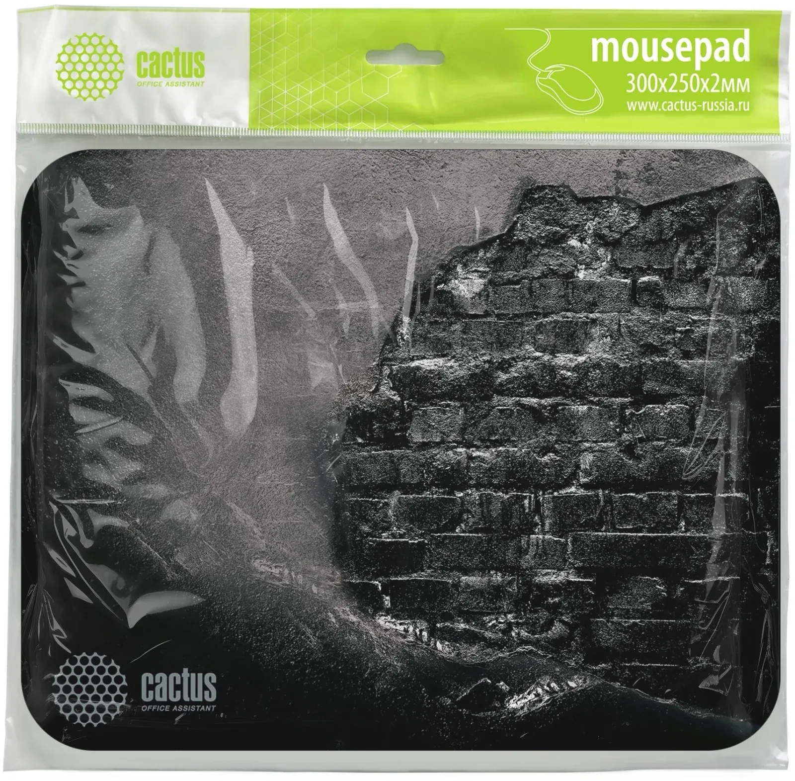 Коврик для мыши Cactus Brick Wall рисунок 300x250x3мм CS-MP-DWM - фото 3