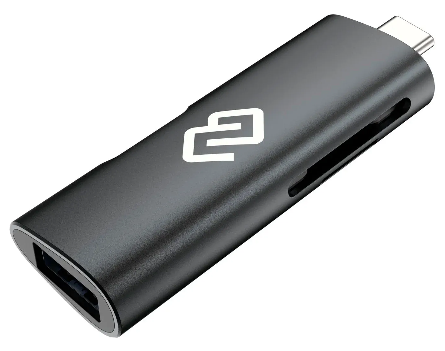 Устройство чтения карт памяти USB Type-C Digma CR-CU2522-G серый - фото 2