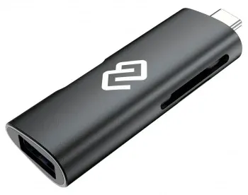 Устройство чтения карт памяти USB Type-C Digma CR-CU2522-G серый - фото 4