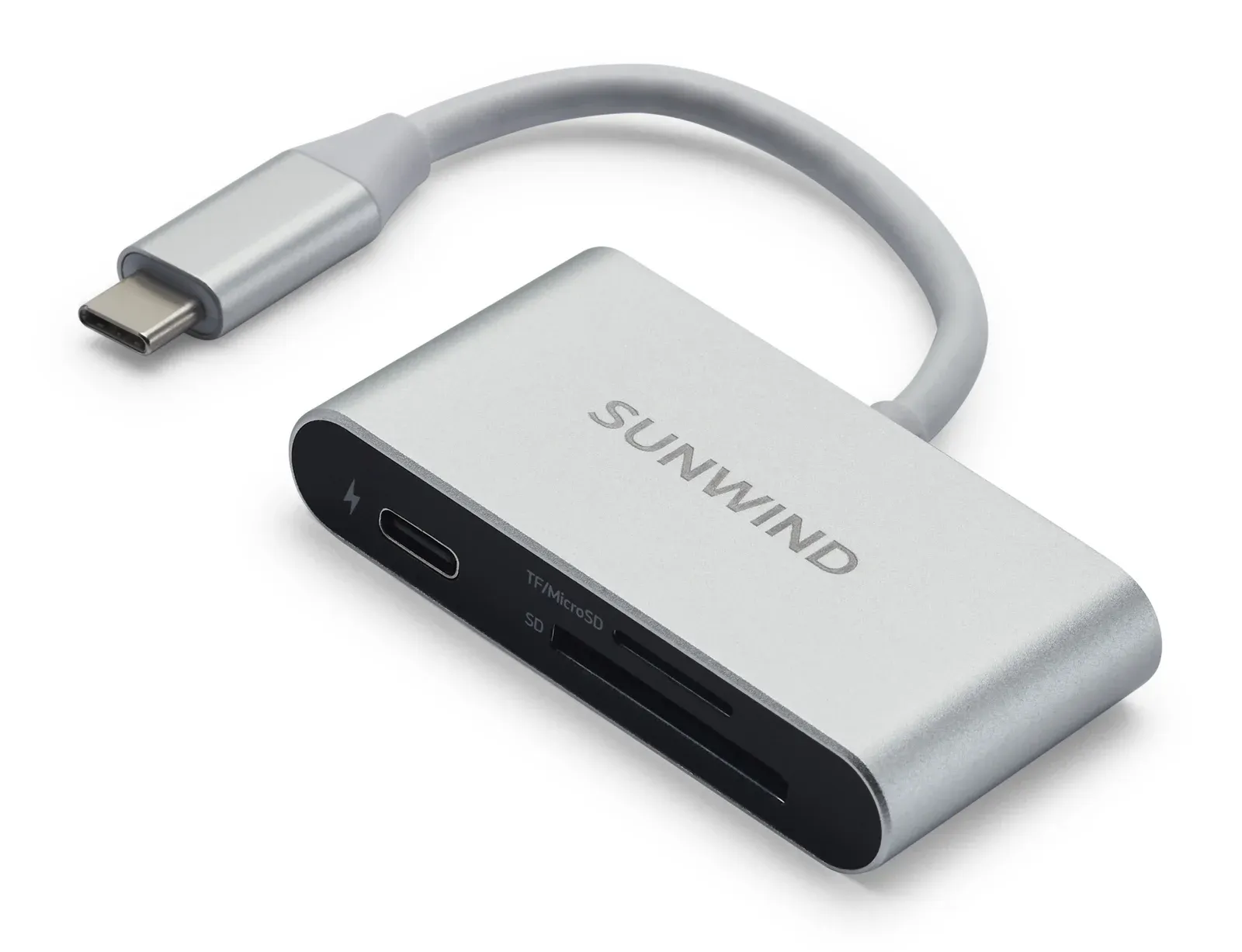 Устройство чтения карт памяти USB Type-C SunWind SW-CR051-S серебристый - фото 3