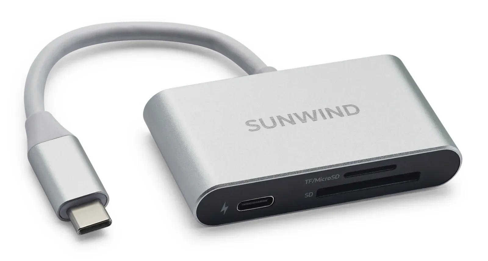 Устройство чтения карт памяти USB Type-C SunWind SW-CR051-S серебристый - фото 5