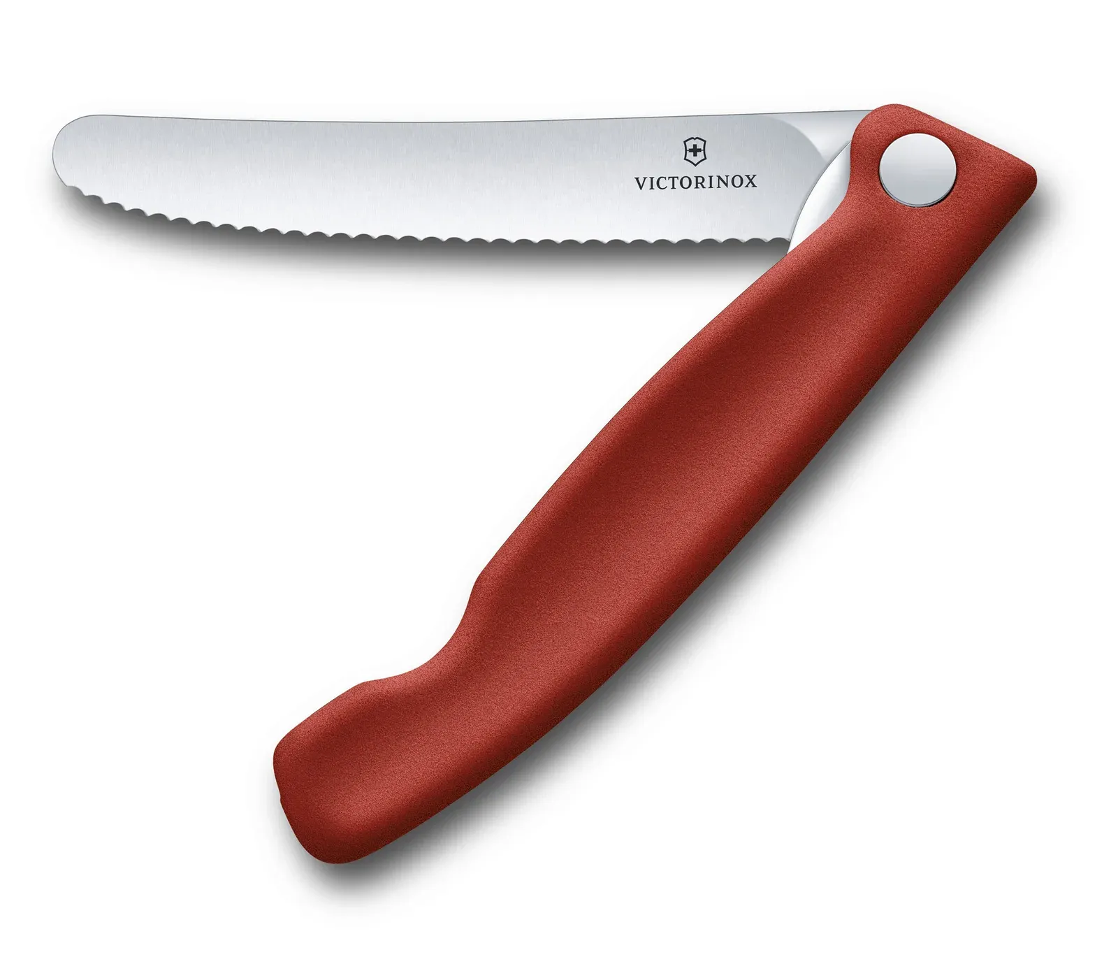 Нож кухонный Victorinox Swiss Classic 6.7831.FB стальной столовый лезв.110мм серрейт. заточка красный блистер - фото 4