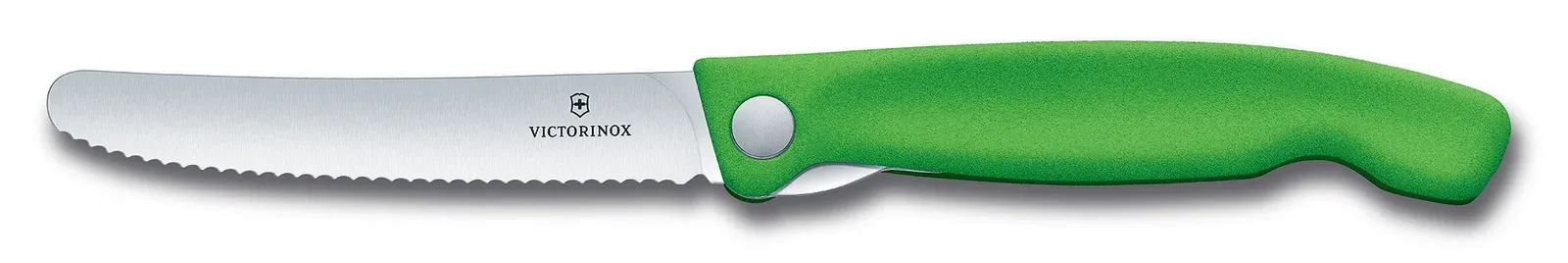Нож кухонный Victorinox Swiss Classic 6.7836.F4B стальной для овощей лезв.110мм серрейт. заточка зеленый блистер - фото 6