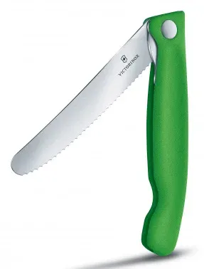 Нож кухонный Victorinox Swiss Classic 6.7836.F4B стальной для овощей лезв.110мм серрейт. заточка зеленый блистер - фото 7