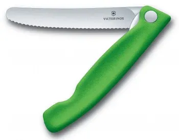 Нож кухонный Victorinox Swiss Classic 6.7836.F4B стальной для овощей лезв.110мм серрейт. заточка зеленый блистер - фото 8