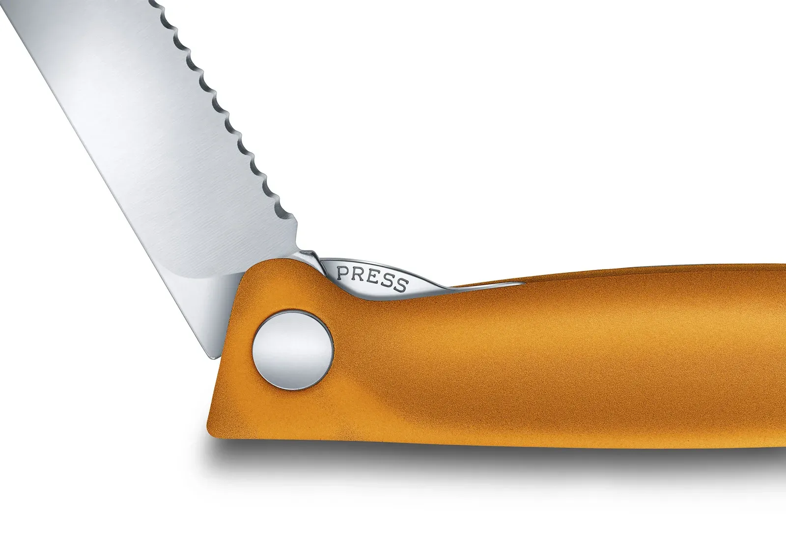 Нож кухонный Victorinox Swiss Classic 6.7836.F9B стальной для овощей лезв.110мм серрейт. заточка оранжевый блистер - фото 3