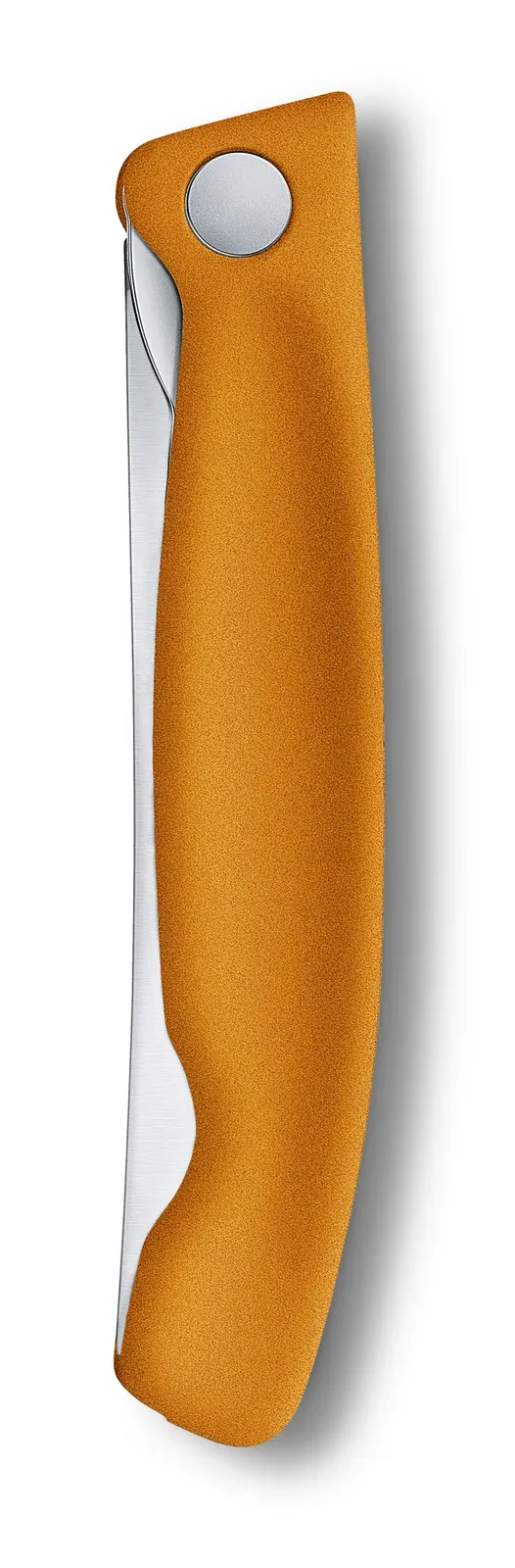 Нож кухонный Victorinox Swiss Classic 6.7836.F9B стальной для овощей лезв.110мм серрейт. заточка оранжевый блистер - фото 4