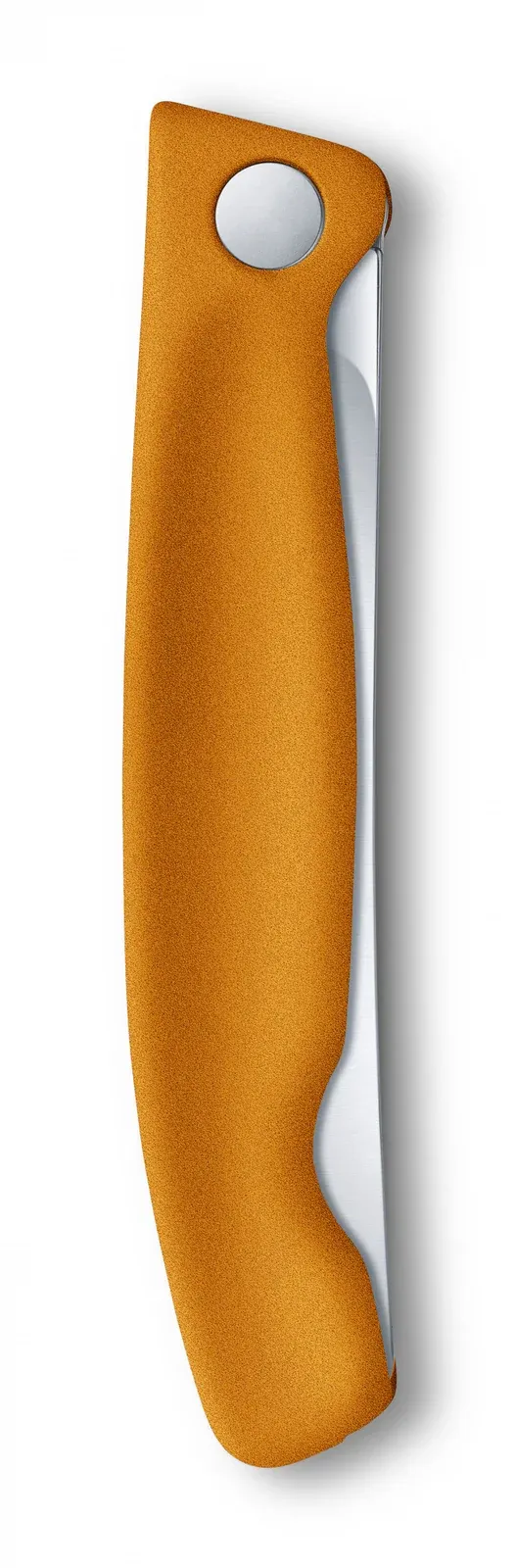 Нож кухонный Victorinox Swiss Classic 6.7836.F9B стальной для овощей лезв.110мм серрейт. заточка оранжевый блистер - фото 5