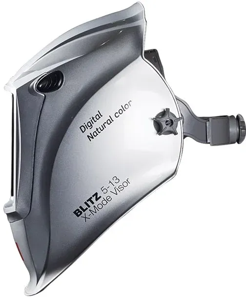 Маска сварщика Fubag Blitz 5-13 Visor Digital X-Mode филь.:хамел. кл.:1/1/1/2 см.экр.97x60мм серый 31596 - фото 6