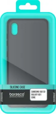 Чехол клип-кейс BoraSCO для Samsung Galaxy A01 Core Silicone Case черный матовый 39204 - фото 7
